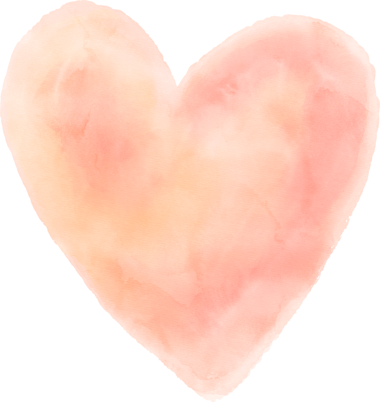 Pink watercolor heart